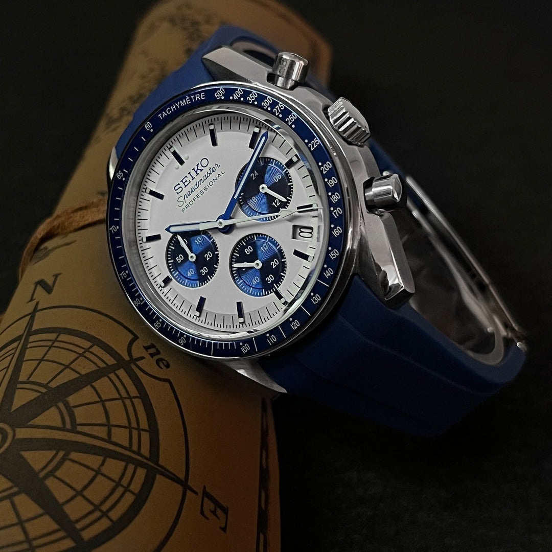 Custom Blue Speed Seiko Mod Watch