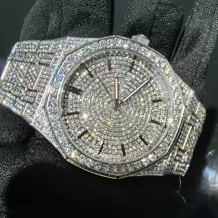 VVS Moissanite Buss Down Iced Automatic Watch – Pass Diamond Tester | Model  2550