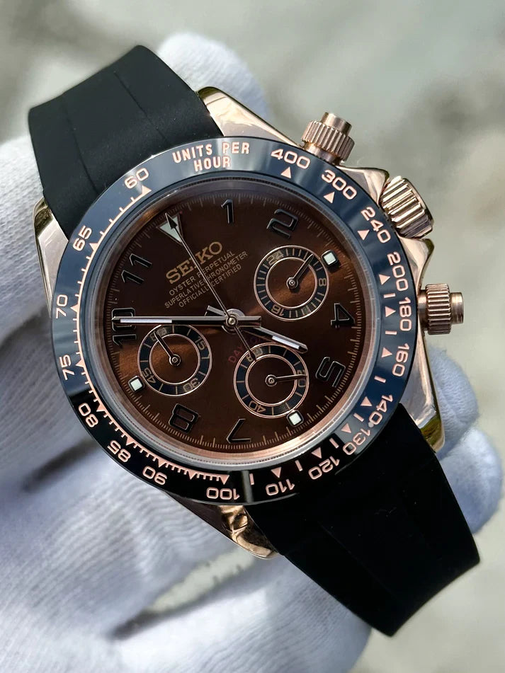Seitona™ | Men’s Chocolate Chronograph Watch